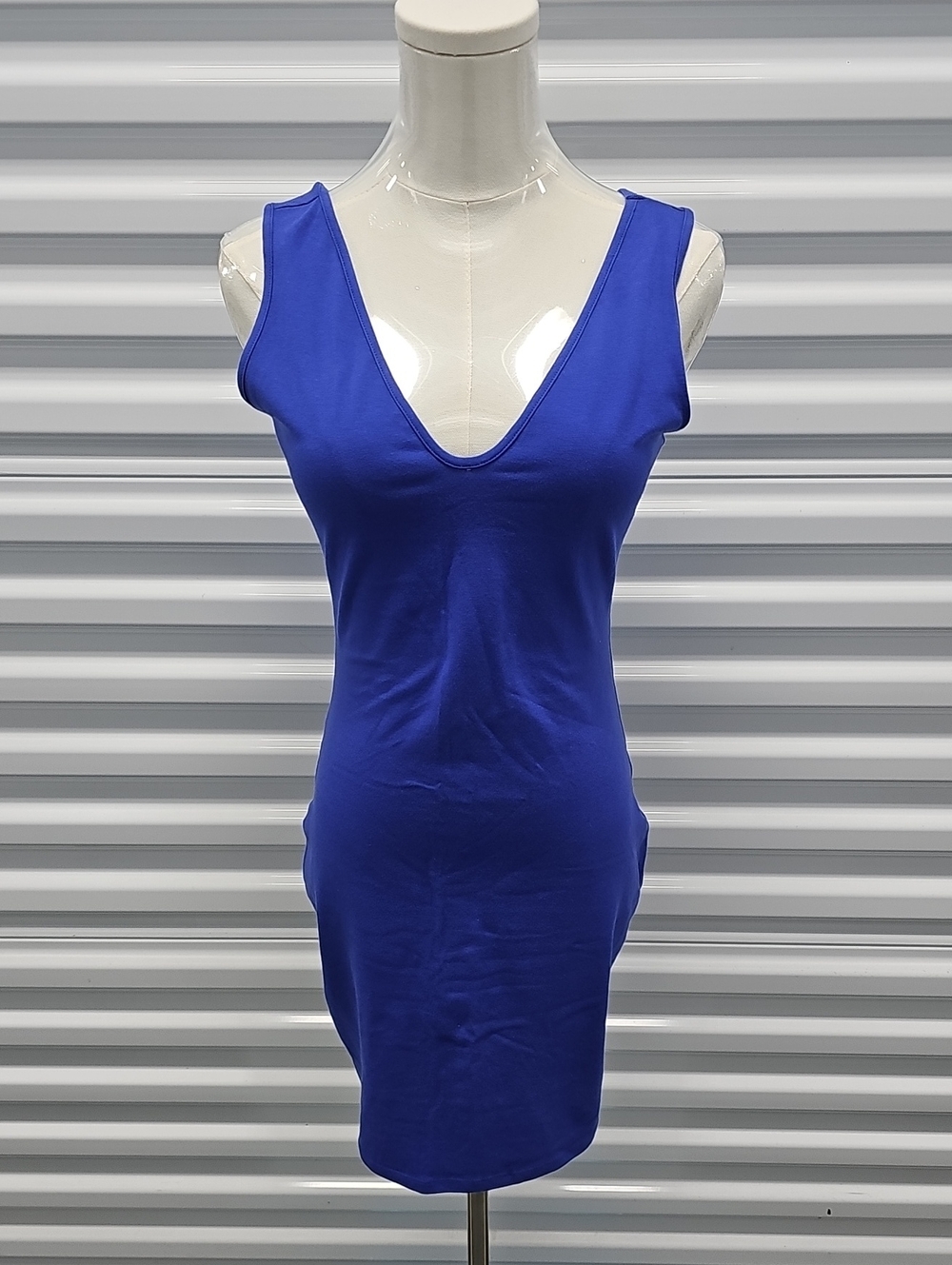 wild fable Royal Blue V-Neck Mini Dress